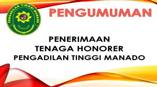 PENERIMAAN TENAGA HONORER PT MANADO