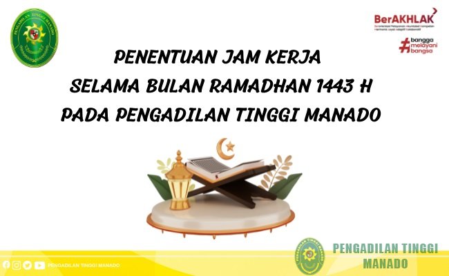 PENENTUAN JAM KERJA SELAMA BULAN RAMADHAN 1443 H