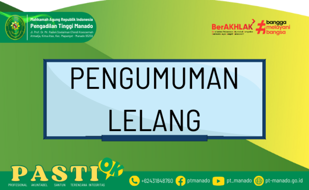 PENGUMUMAN LELANG