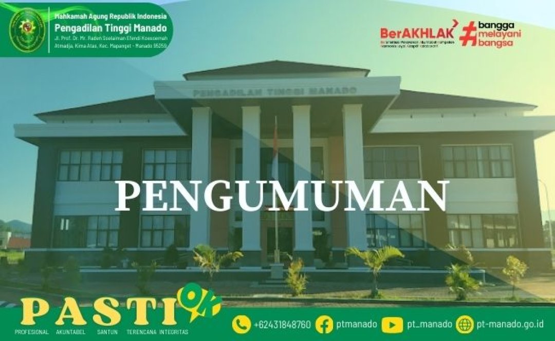 PENERIMAAN CALON HAKIM ADHOC PENGADILAN TINDAK PIDANA KORUPSI TINGKAT PERTAMA TAHAP XXI