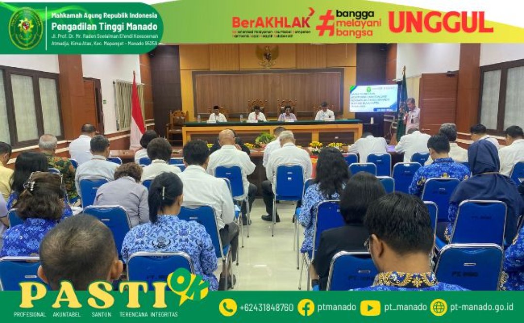 PEMBINAAN, MONITORING DAN EVALUASI KINERJA PENGADILAN TINGGI MANADO BULAN APRIL 2024