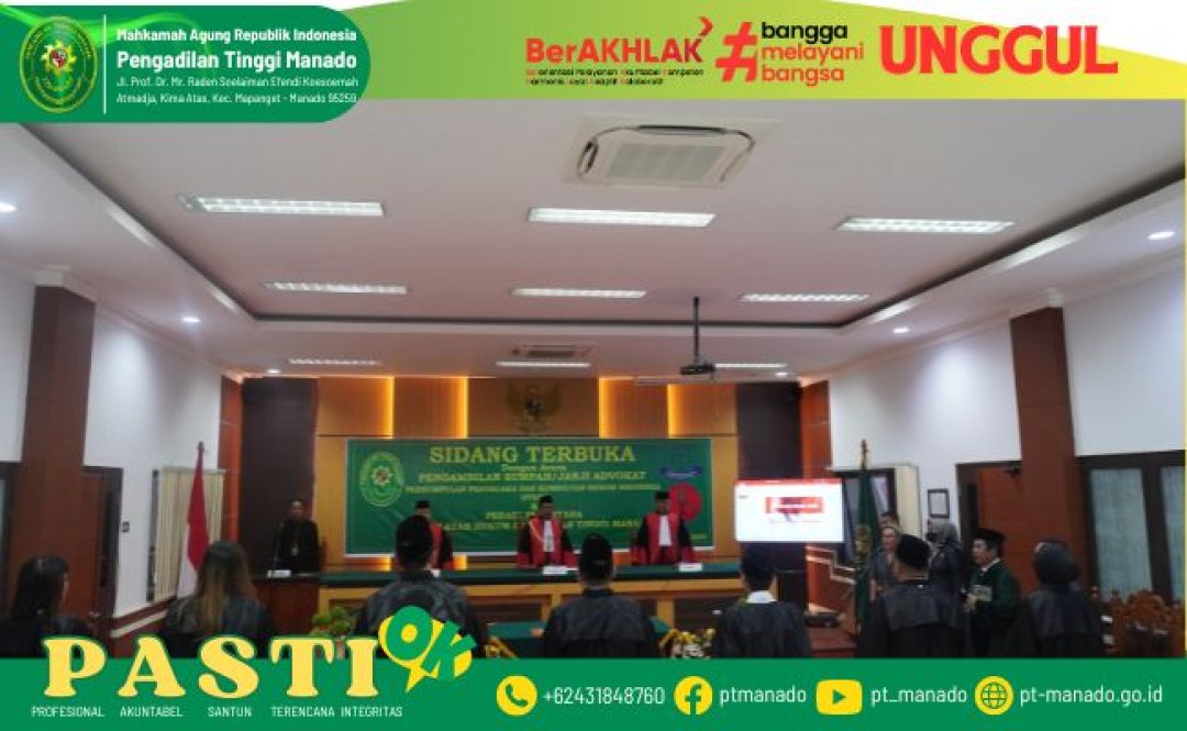 SIDANG TERBUKA PENGAMBILAN SUMPAH/JANJI ADVOKAT PPKHI DAN PERADI NUSANTARA