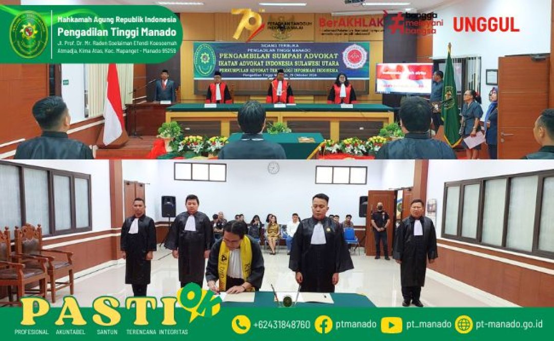 SIDANG TERBUKA PENGAMBILAN SUMPAH/JANJI ADVOKAT IKADIN DAN PERATIN